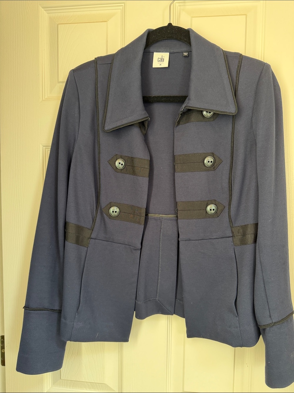 CAbi Navy Blazer with Black Trim